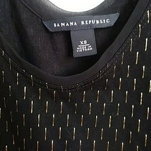 Banana Republic Shirt Black and Gold